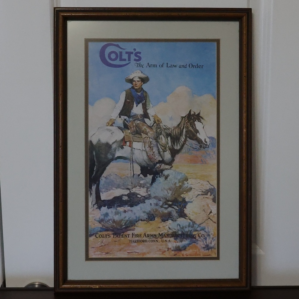 Framed Colts Advertisement Tex & Patches Poster